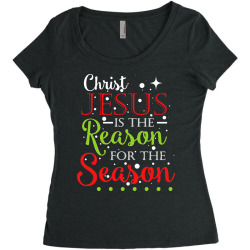 christ jesus is the reason for the season Women's Triblend Scoop T-shirt | Artistshot
