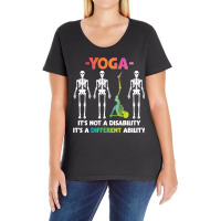 Yoga Fitness Not Disability Different Ability Skeleton 327 Bodybuildin Ladies Curvy T-shirt | Artistshot