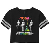 Yoga Fitness Not Disability Different Ability Skeleton 327 Bodybuildin Scorecard Crop Tee | Artistshot