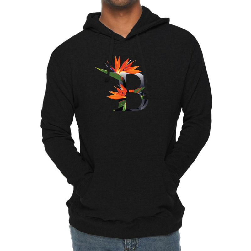 Floral Initial Letter B Lightweight Hoodie by coşkun | Artistshot