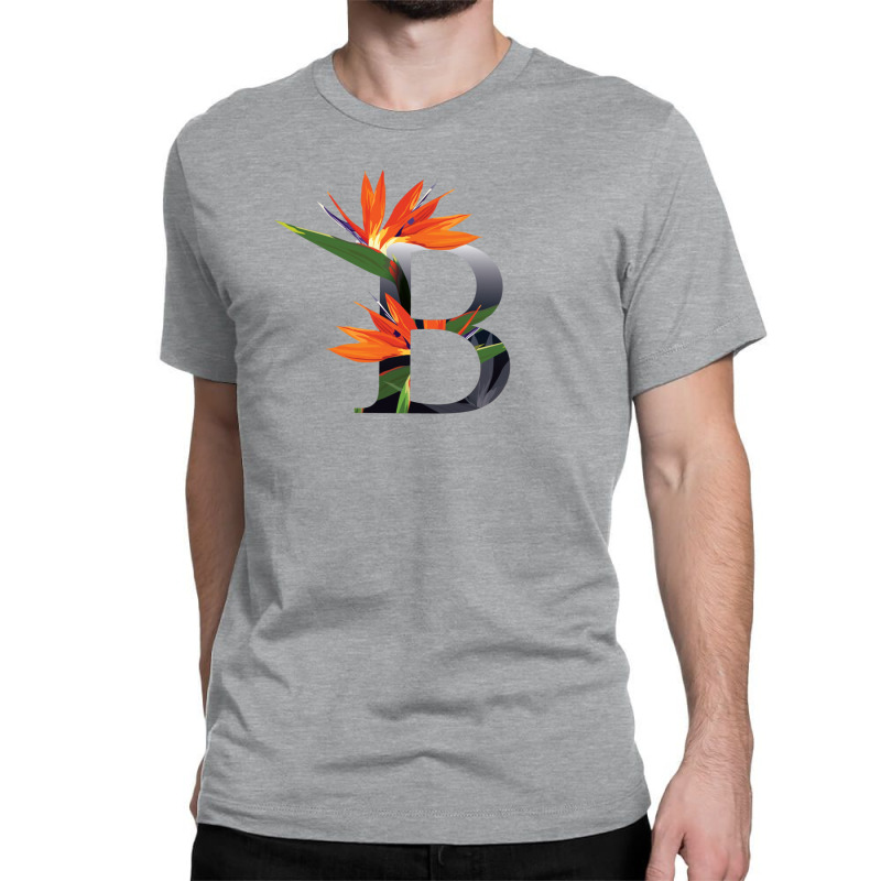 Floral Initial Letter B Classic T-shirt by coşkun | Artistshot