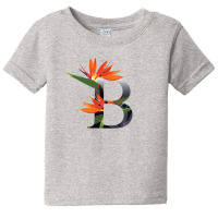 Floral Initial Letter B Baby Tee | Artistshot