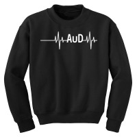 Audiologist Aud Heartbeat Doctor Of Audiology Pullover Hoodie Youth Sweatshirt | Artistshot