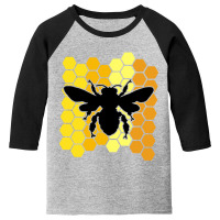 Honey Bee Honeycomb Youth 3/4 Sleeve | Artistshot