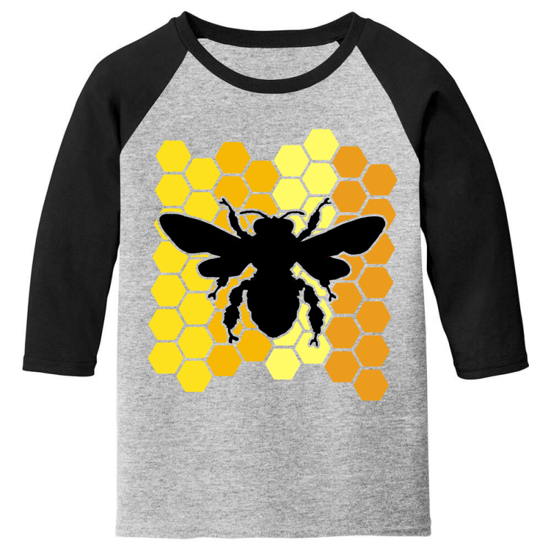 Honey Bee Honeycomb Youth 3/4 Sleeve | Artistshot