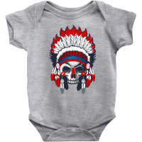 Skull American Indian Baby Bodysuit | Artistshot