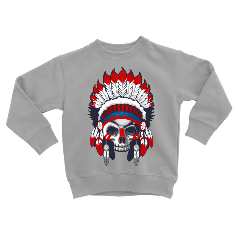 Skull American Indian Toddler Sweatshirt | Artistshot