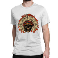 Skull American Indian Classic T-shirt | Artistshot