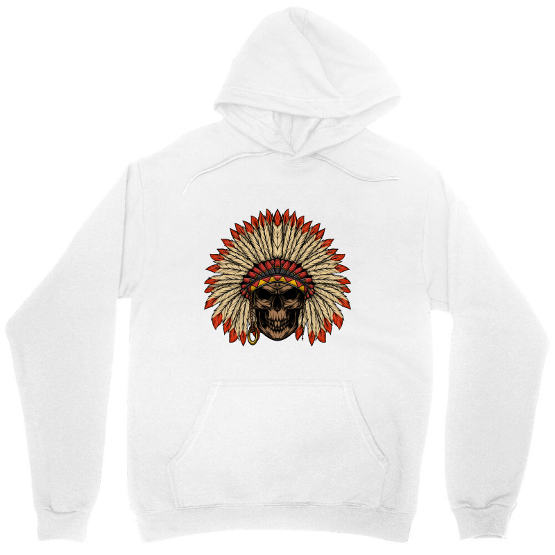 Skull American Indian Unisex Hoodie | Artistshot