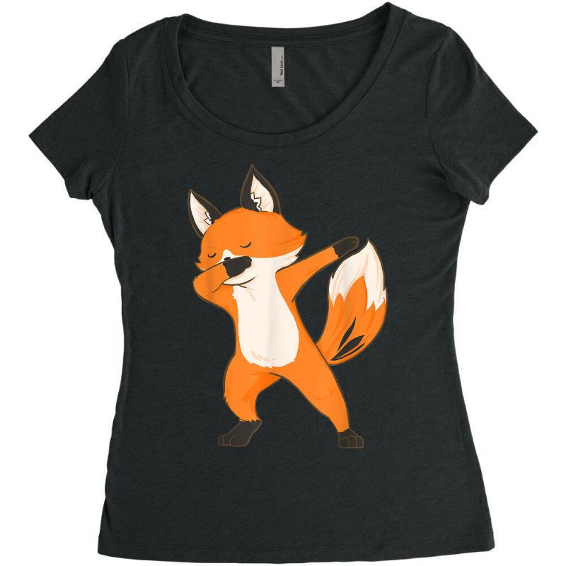 Dabbing Fox   Wildlife Animal Lover Zookeeper T Shirt Women's Triblend Scoop T-shirt by oluwafemimccullers | Artistshot