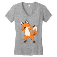 Dabbing Fox   Wildlife Animal Lover Zookeeper T Shirt Women's V-neck T-shirt | Artistshot