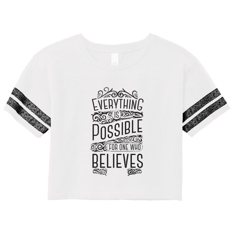 Everything Is Possible Scorecard Crop Tee by Chiks | Artistshot