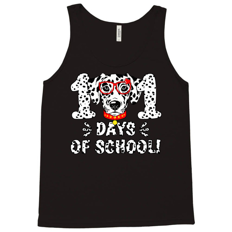 Dalmatian Funny Dog 101 Days Of School Dalmatian Dog Teacher 100th Day Tank Top by offensejuggler | Artistshot