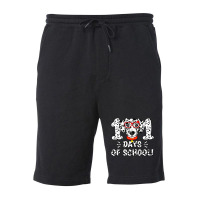 Dalmatian Funny Dog 101 Days Of School Dalmatian Dog Teacher 100th Day Fleece Short | Artistshot