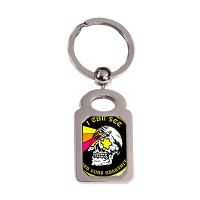 Skull Pop Art Silver Rectangle Keychain | Artistshot