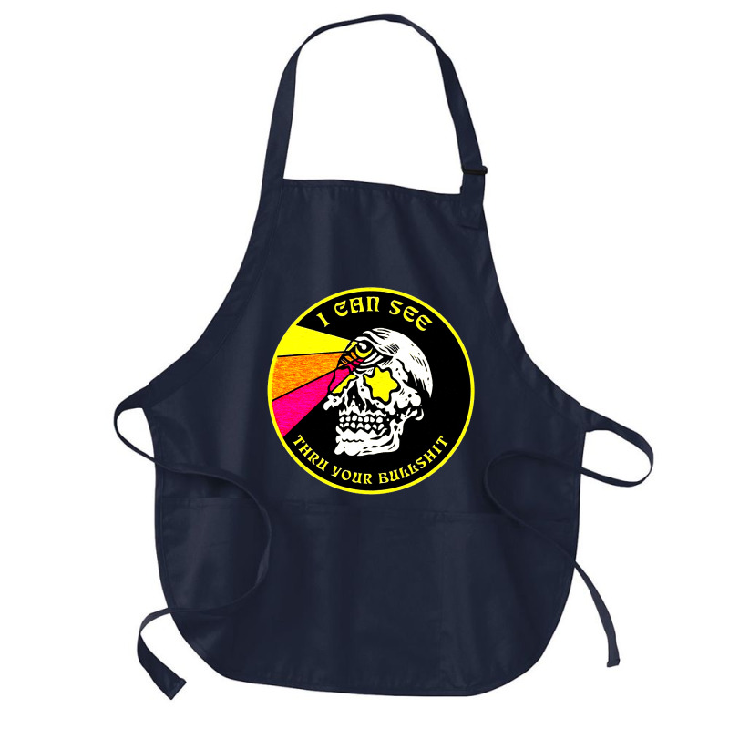 Skull Pop Art Medium-Length Apron by zig street | Artistshot