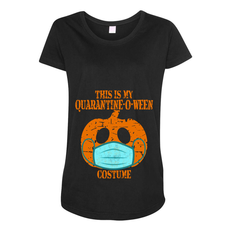 This Is My Quarantine-o-ween Costume Retro Halloween Pumpkin Maternity Scoop Neck T-shirt by Qudkin | Artistshot