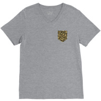 Cheetah Print Pocket V-neck Tee | Artistshot