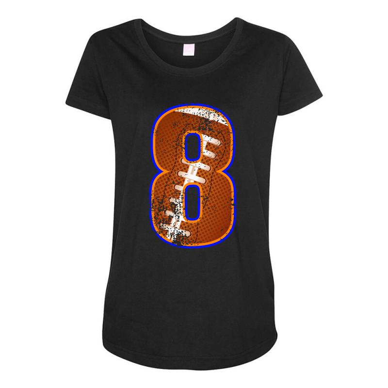 American Football Player Number Eight Maternity Scoop Neck T-shirt by autlu2024 | Artistshot