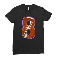 American Football Player Number Eight Ladies Fitted T-shirt | Artistshot