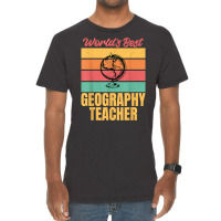 Teacher Geographer Worlds Best Geography Teacher T Shirt Vintage T-shirt | Artistshot