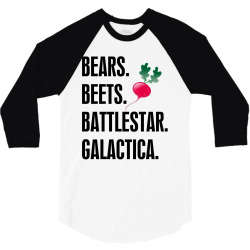Bears Beets Battlestar Galactica 3/4 Sleeve Shirt | Artistshot