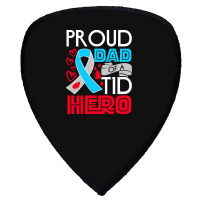 Type 1 Diabetes Awareness T  Shirt Type 1 Diabetes Awareness Proud Dad Shield S Patch | Artistshot