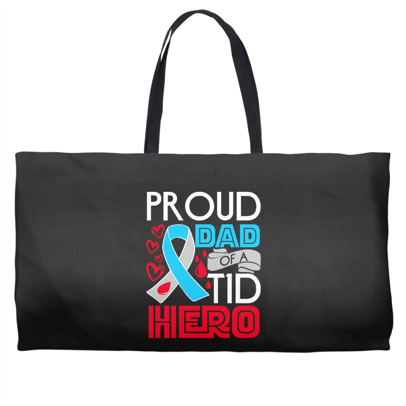 Type 1 Diabetes Awareness T  Shirt Type 1 Diabetes Awareness Proud Dad Weekender Totes by adolphsteuber754 | Artistshot