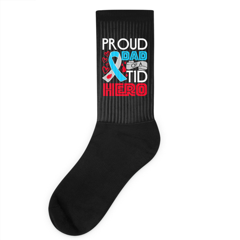 Type 1 Diabetes Awareness T  Shirt Type 1 Diabetes Awareness Proud Dad Socks by adolphsteuber754 | Artistshot