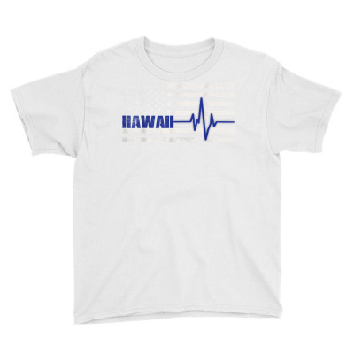 Thin Blue Line Flag Hawaii Police Shirt Law Enforcement Gift T Shirt Youth Tee Designed By Kunkka