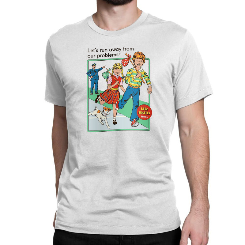 Let's Run Away Classic T-shirt by Brandy | Artistshot