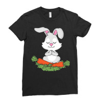 Yoga Gift For Women T  Shirt Rabbit Yoga Lover Women Meditating Gift B Ladies Fitted T-shirt | Artistshot