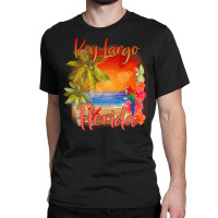 Key Largo Florida T  Shirt Key Largo Florida Keys Tropical Beach Sunse Classic T-shirt | Artistshot