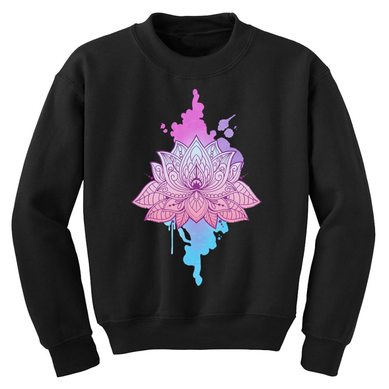 Mandala Lotus T  Shirt Asanas Mandala Lotus Mantra T  Shirt Youth Sweatshirt by shiftkraft | Artistshot