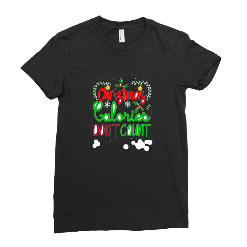 I Run On Wine And Christmas Cheer 92583570 Ladies Fitted T-shirt | Artistshot
