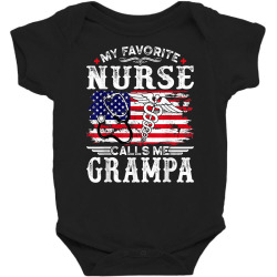 mens funny my favorite nurse calls me grampa father's day t shirt Baby Bodysuit | Artistshot