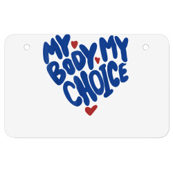 my body my choice feminist women's rights cute heart t shirt ATV License Plate | Artistshot