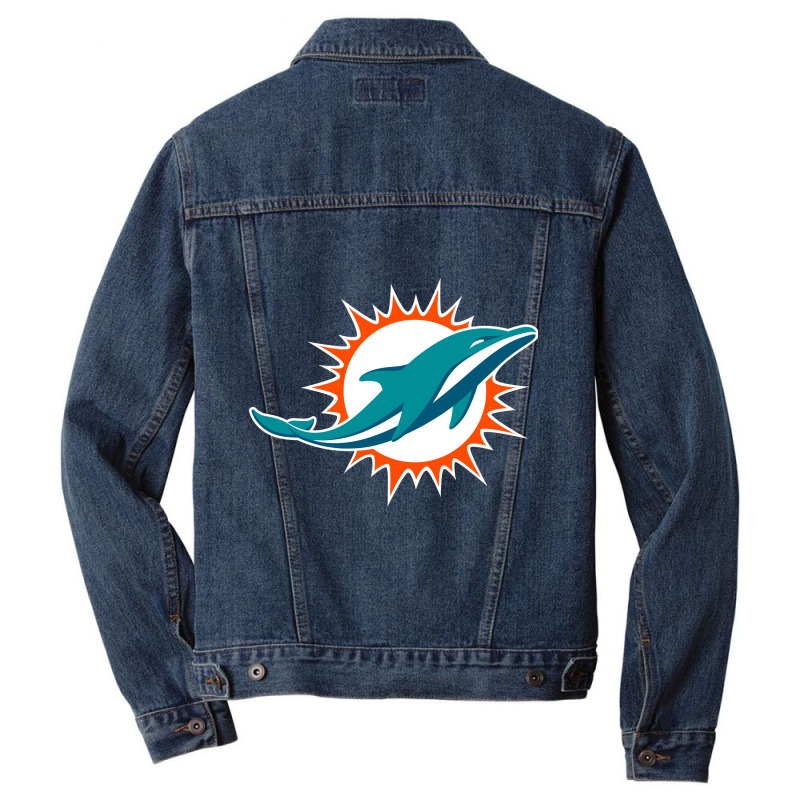 The-miami-dolphins-pen Men Denim Jacket | Artistshot