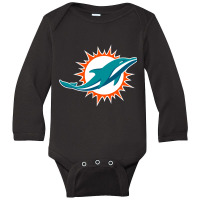 The-miami-dolphins-pen Long Sleeve Baby Bodysuit | Artistshot