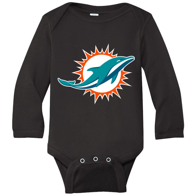 The-miami-dolphins-pen Long Sleeve Baby Bodysuit | Artistshot