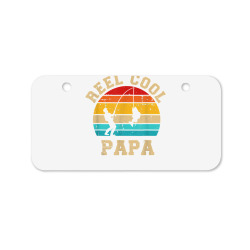 mens reel cool dad vintage father's day fishing funny papa fish t shir Bicycle License Plate | Artistshot