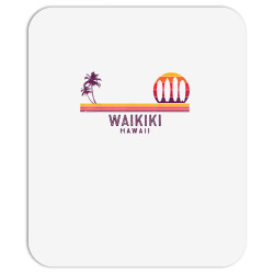 vintage hawaii waikiki beach palm trees   surf t shirt Mousepad | Artistshot