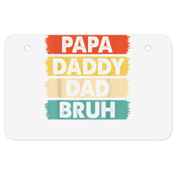 vintage papa daddy dad bruh fathers day outfit from daughter t shirt ATV License Plate | Artistshot