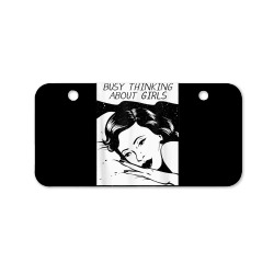 busy thinking about girls t shirt Bicycle License Plate | Artistshot