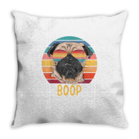 Boop Cute Pug Dog Nose Retro Vintage Gifts T Shirt Throw Pillow | Artistshot