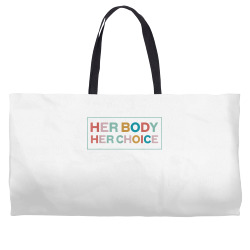 her body her choice pro choice feminist t shirt Weekender Totes | Artistshot