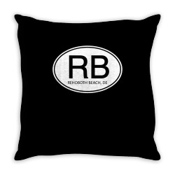 rb rehoboth beach de delaware oval decal t shirt Throw Pillow | Artistshot