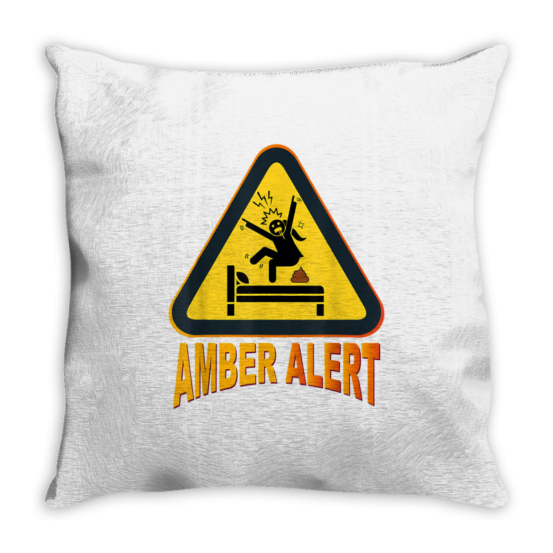 Amber Alert Meme Crazy Girl Warning T Shirt Throw Pillow | Artistshot