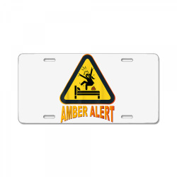 amber alert meme crazy girl warning t shirt License Plate | Artistshot