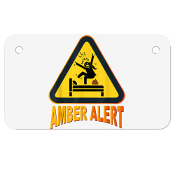 amber alert meme crazy girl warning t shirt Motorcycle License Plate | Artistshot